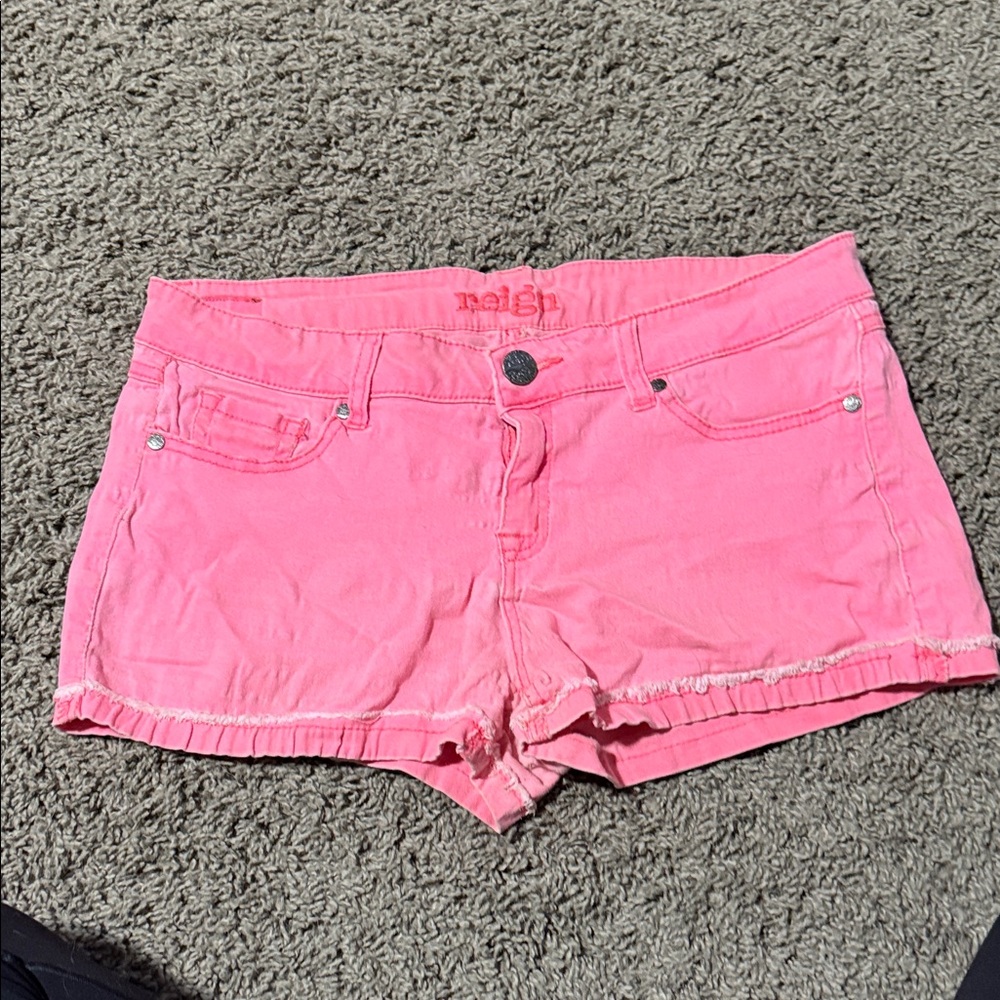 Reign Neon Pink Jean Shorts